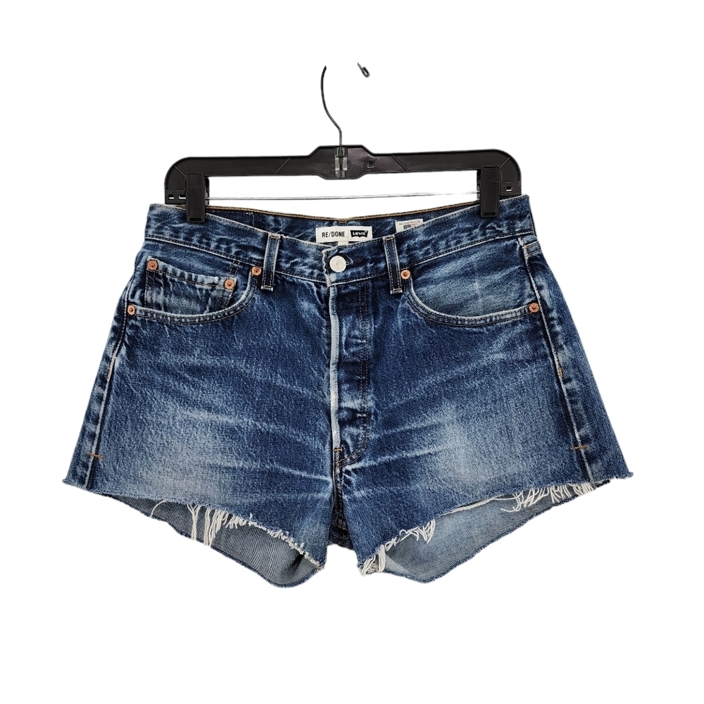 RE/DONE x Levi's Women's Ripped Distressed Denim Shorts - 27